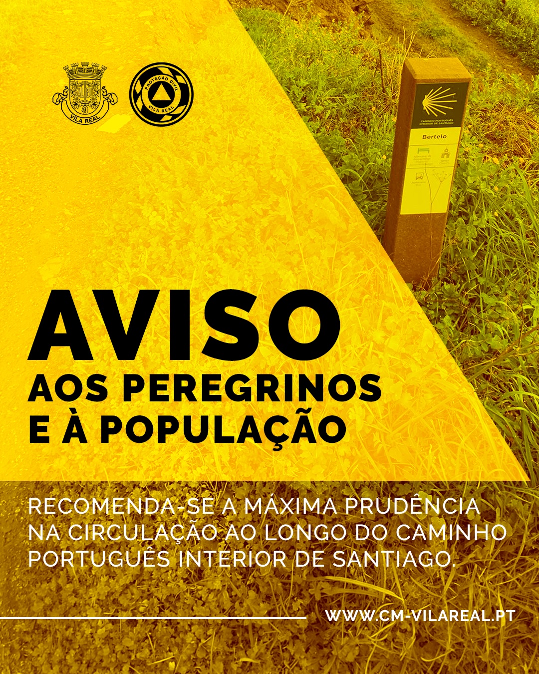 AVISO AOS PEREGRINOS E À POPULAÇÃO